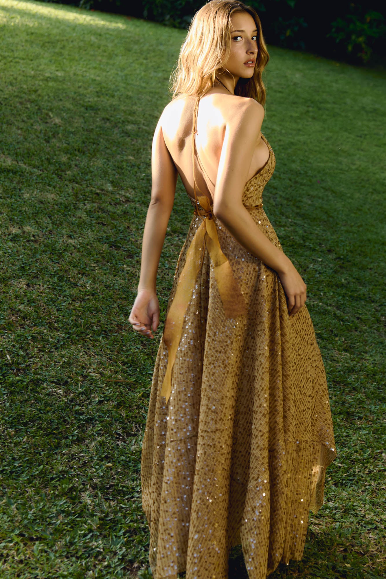 Vestido Longo Paete Scape | 013470