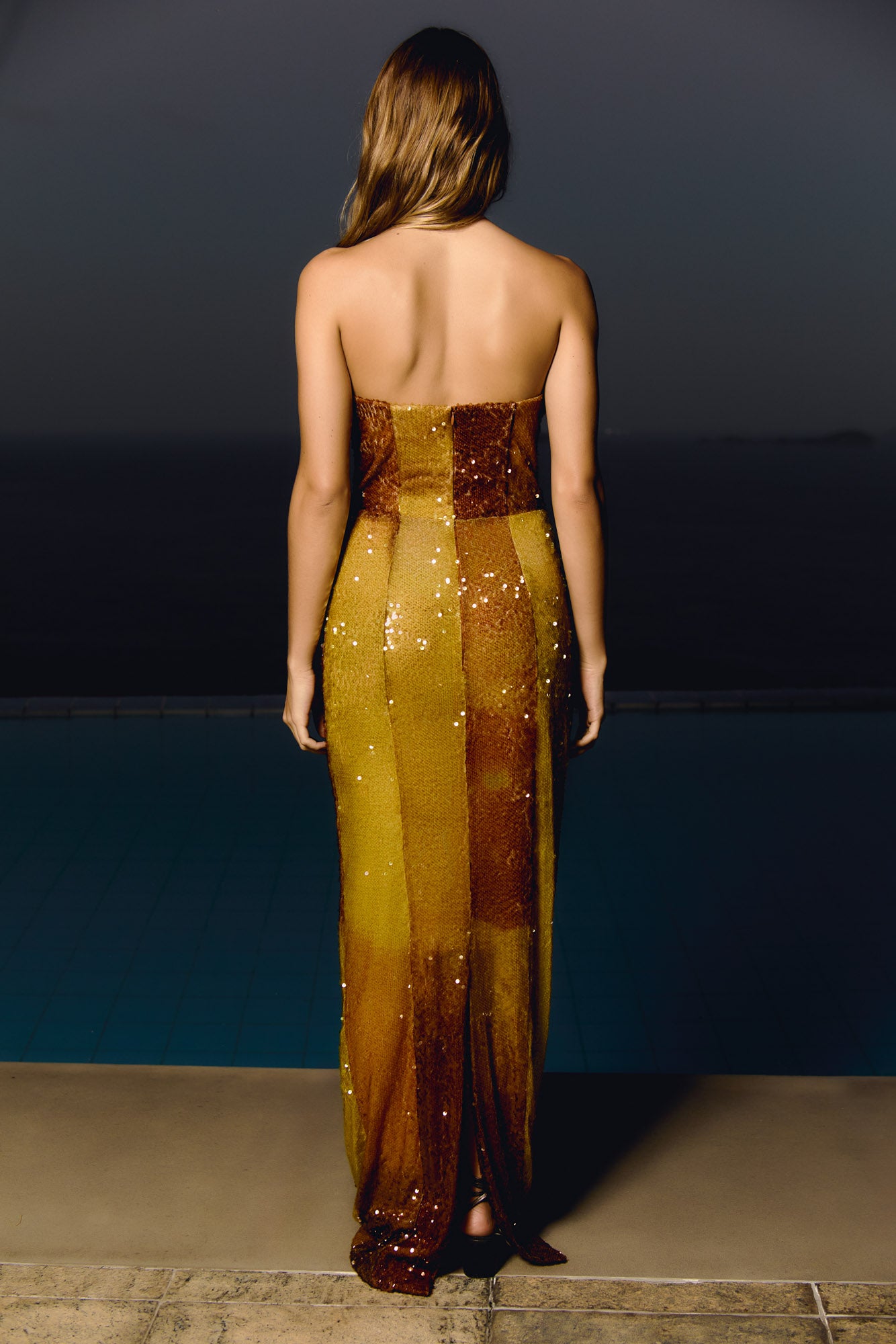 Vestido Tubo Bordado Paetê Sunset Patch | 013480