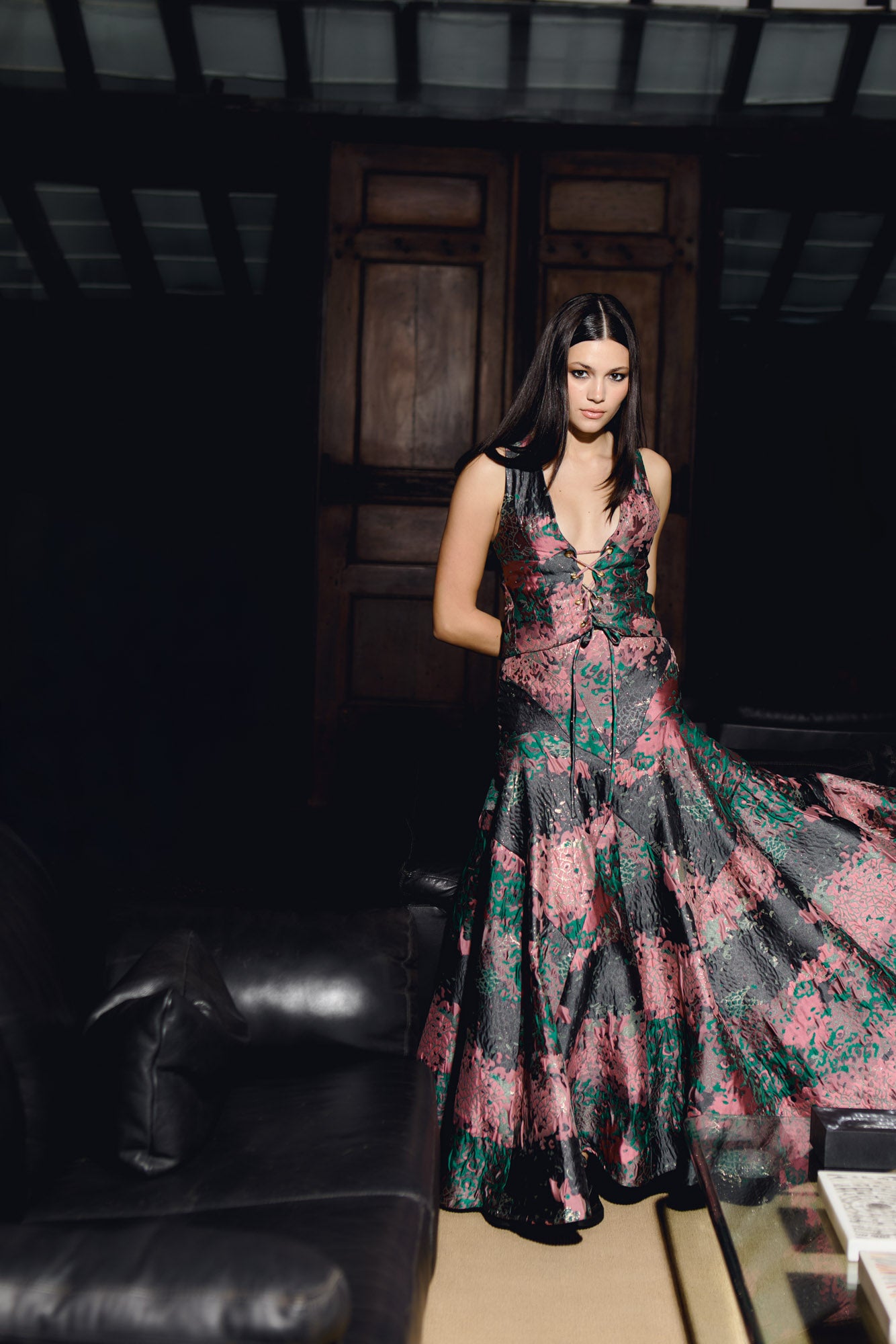 Saia Longa Brocada Midnight | 013442