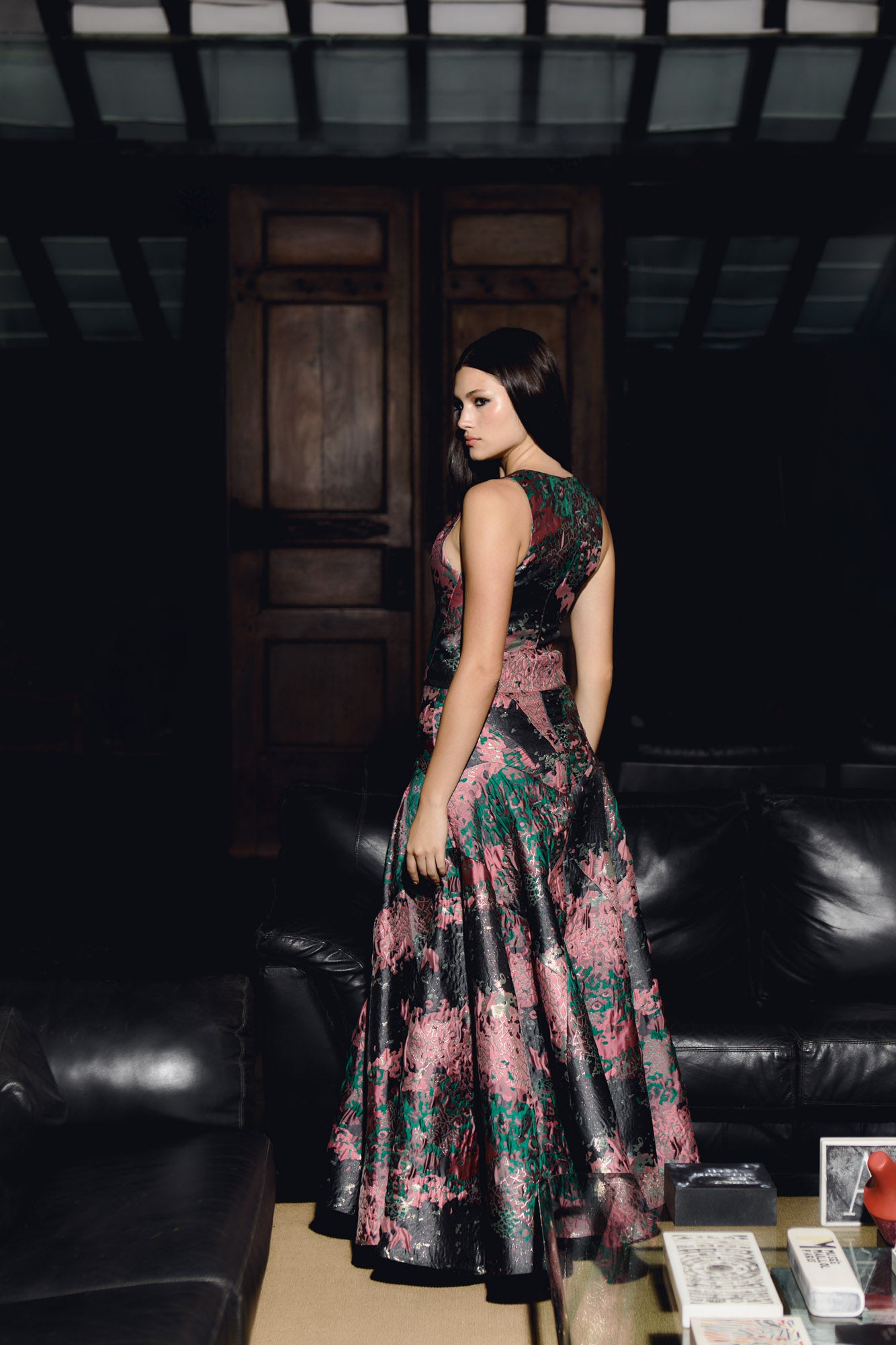 Saia Longa Brocada Midnight | 013442