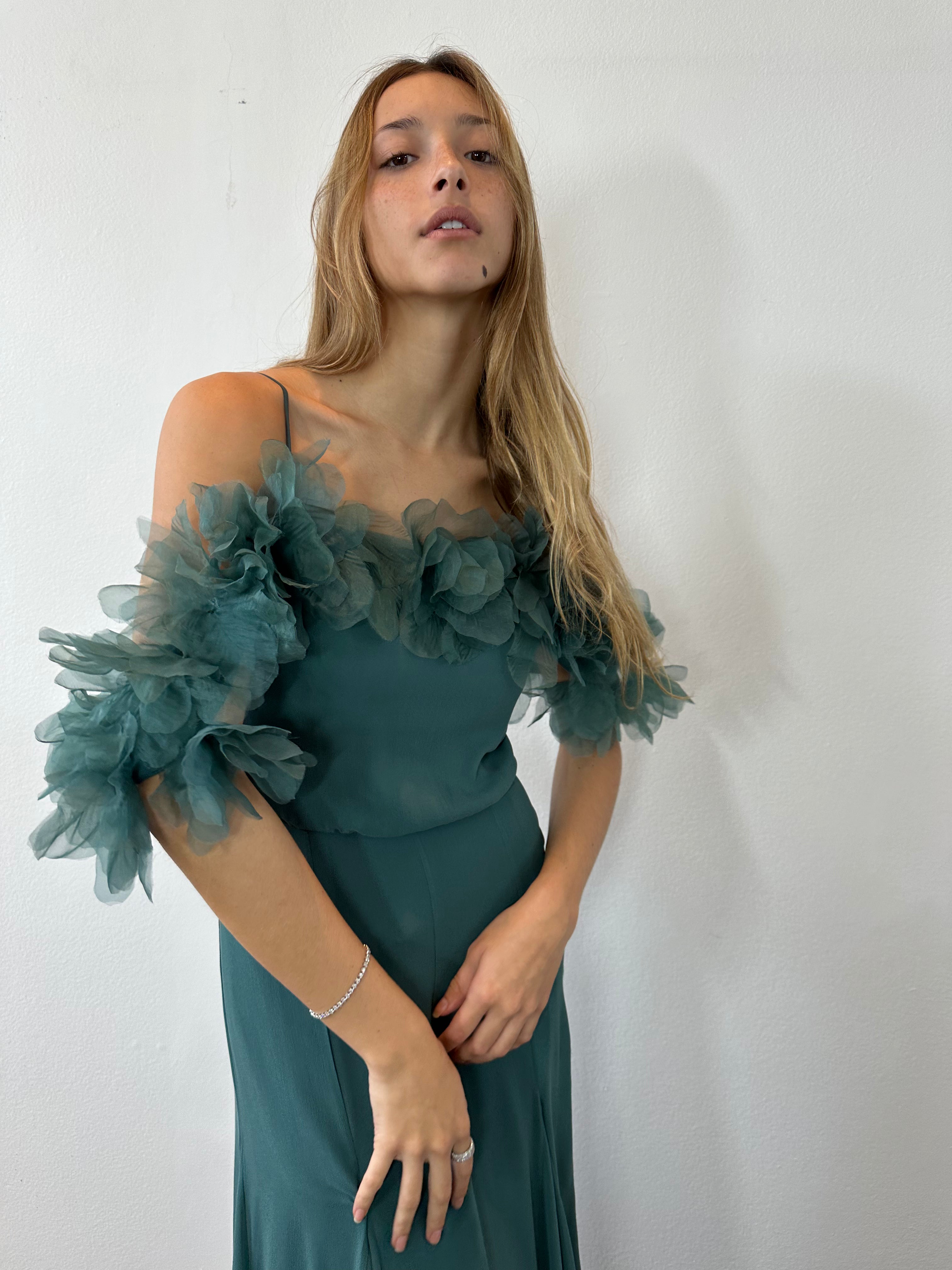 Vestido Leaves Longo | 013259